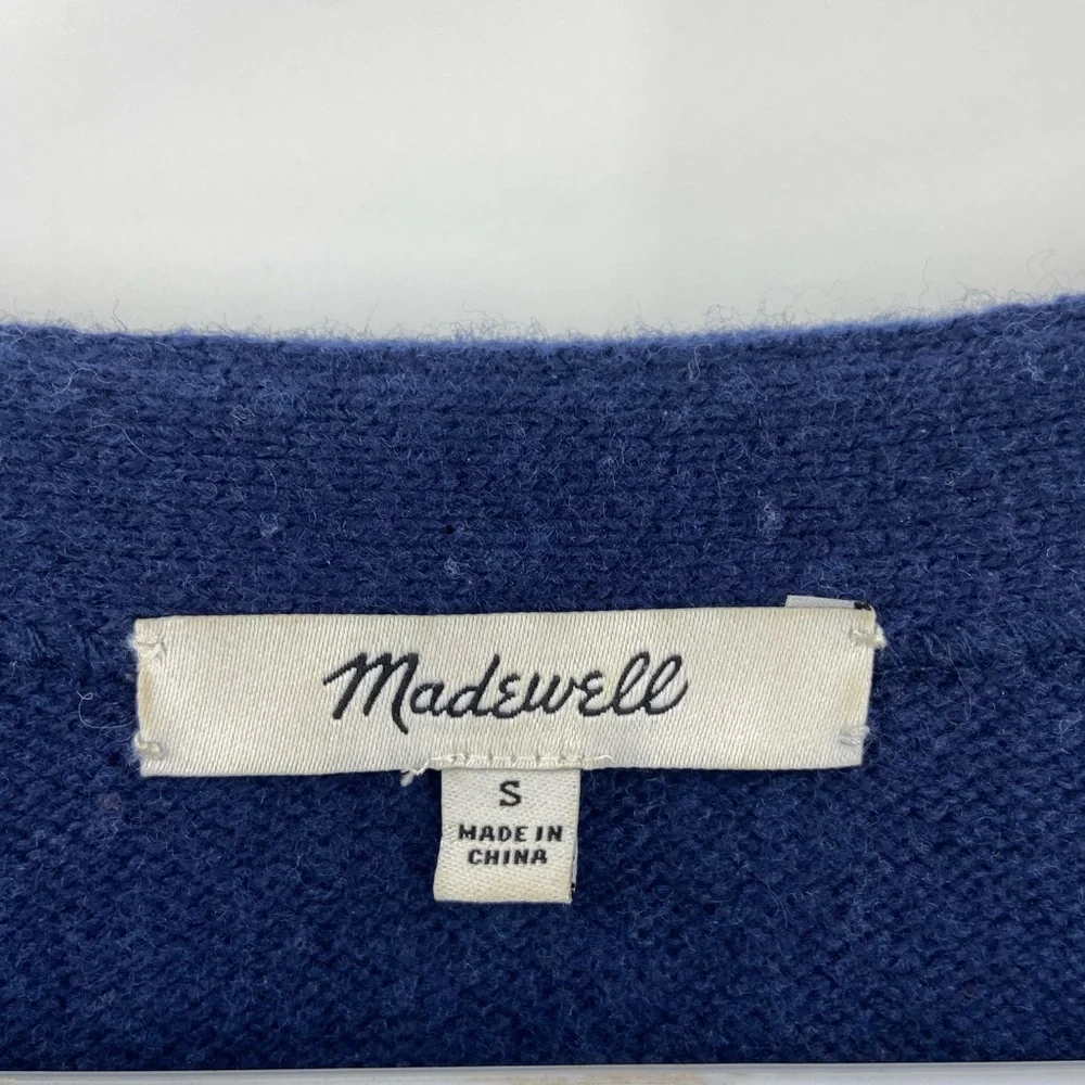 Madewell V-Neck‎ Relaxed Cardigan Indigo Small